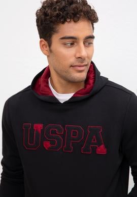 Erkek Siyah Kapüşonlu Sweatshirt Basic - 50207318029