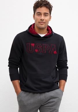 Erkek Siyah Kapüşonlu Sweatshirt Basic - 50207318029