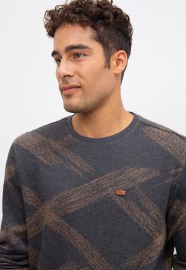 Erkek Antrasit Bisiklet Yaka Sweatshirt - 50207498012