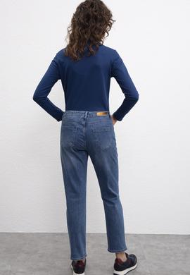 Kadın Mavi Jean Pantolon - 50209460002