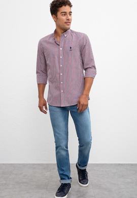 Erkek Kırmızı Gömlek Uzunkol - 50221378019