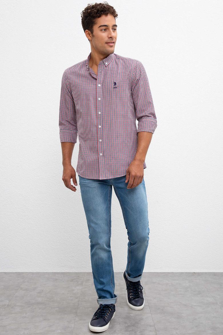Erkek Kırmızı Gömlek Uzunkol - 50221378019