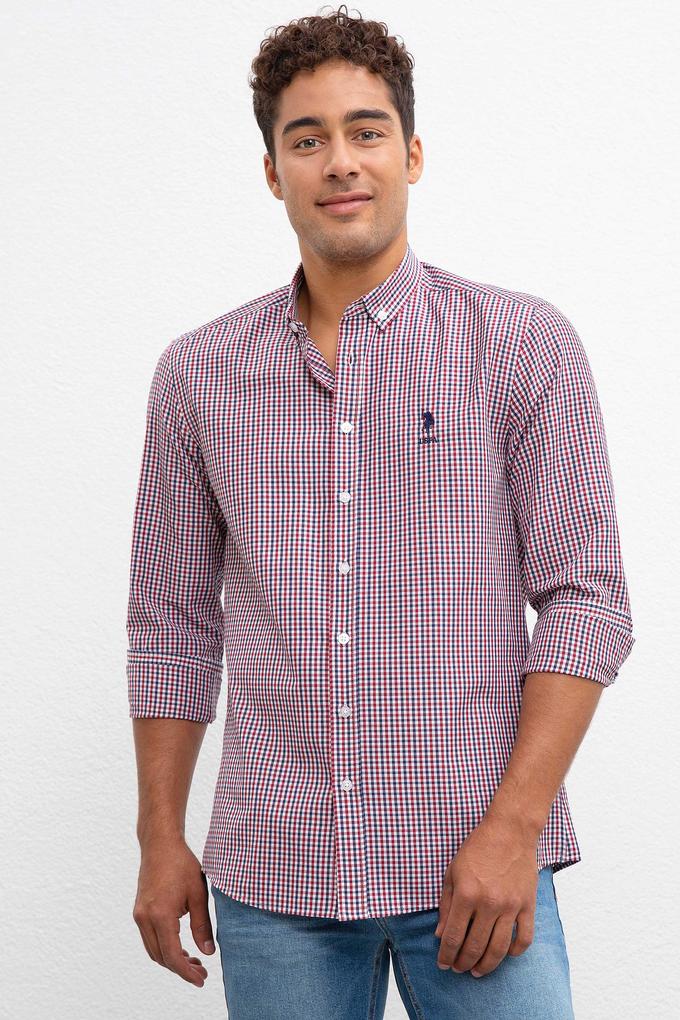 Erkek Kırmızı Gömlek Uzunkol