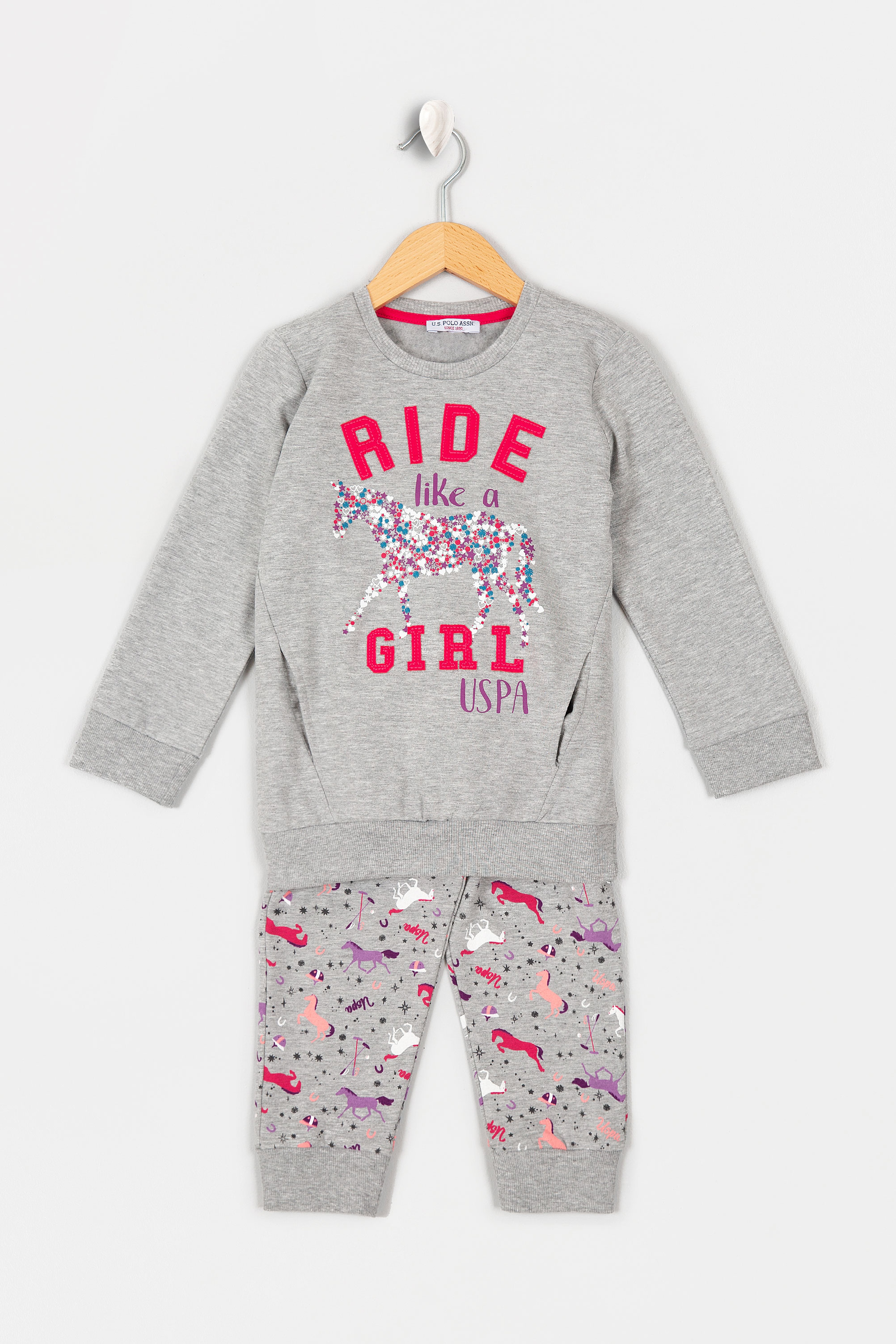 Kız Çocuk Gri Pijama Takımı - Image 1