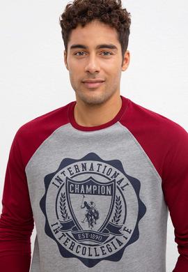 Erkek Gri Melanj Bisiklet Yaka Sweatshirt - 50208657029