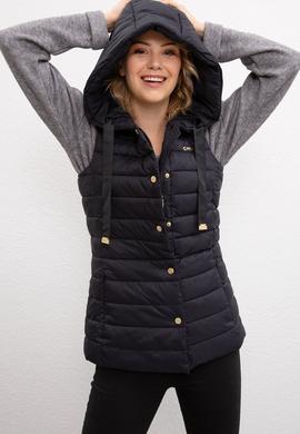 Kadın Siyah Dokuma Yelek - 50211370044