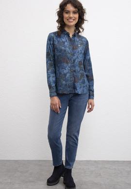 Kadın Mavi Gömlek - 50209552002