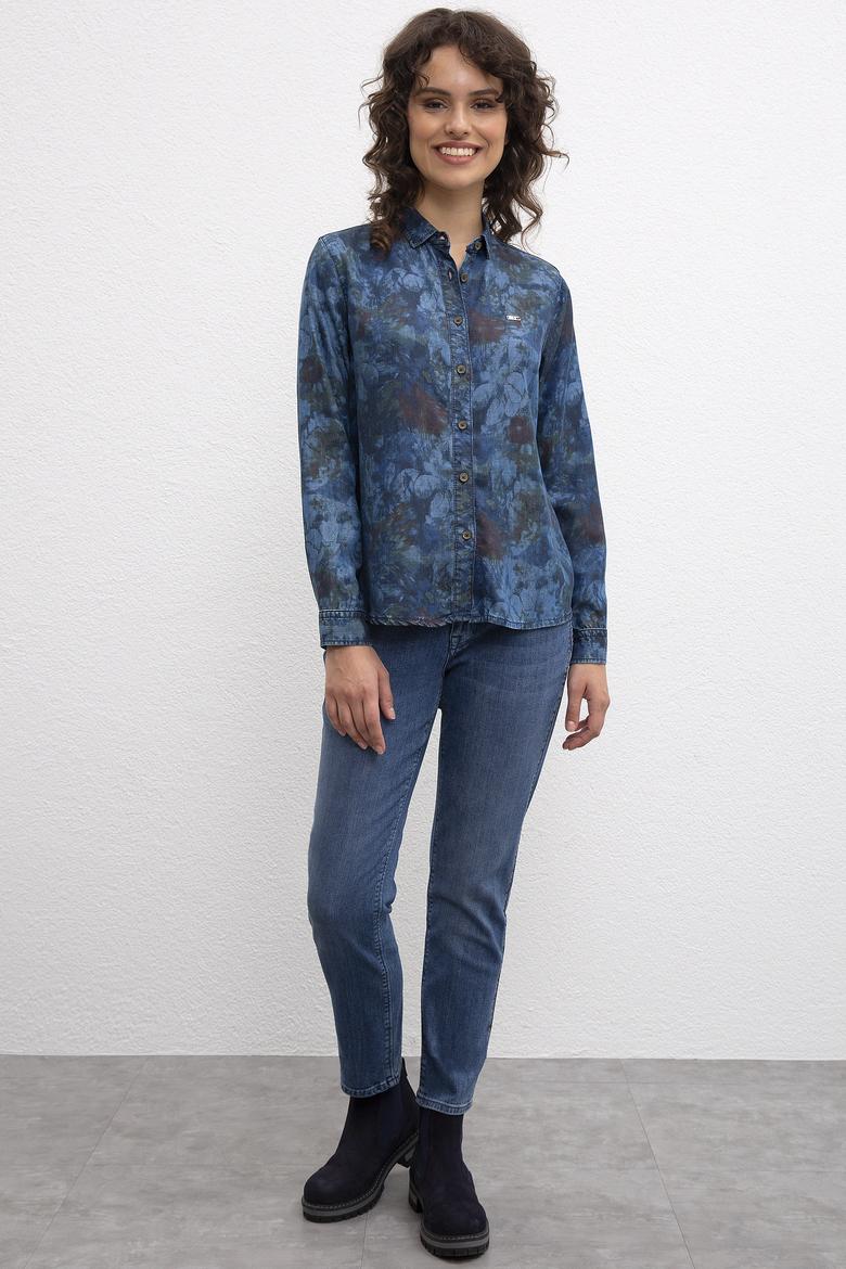 Kadın Mavi Gömlek - 50209552002