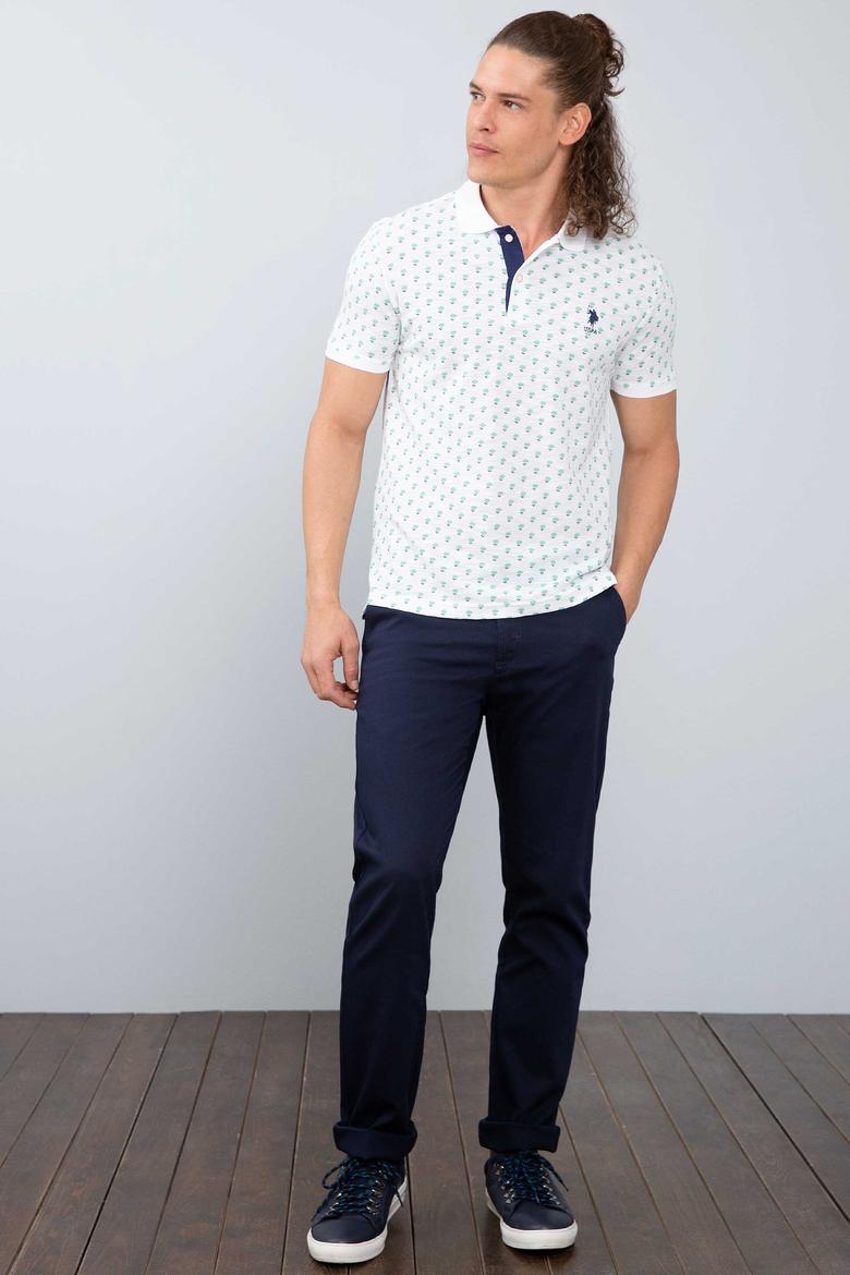 Erkek Beyaz Polo Yaka T-Shirt - 50199923004