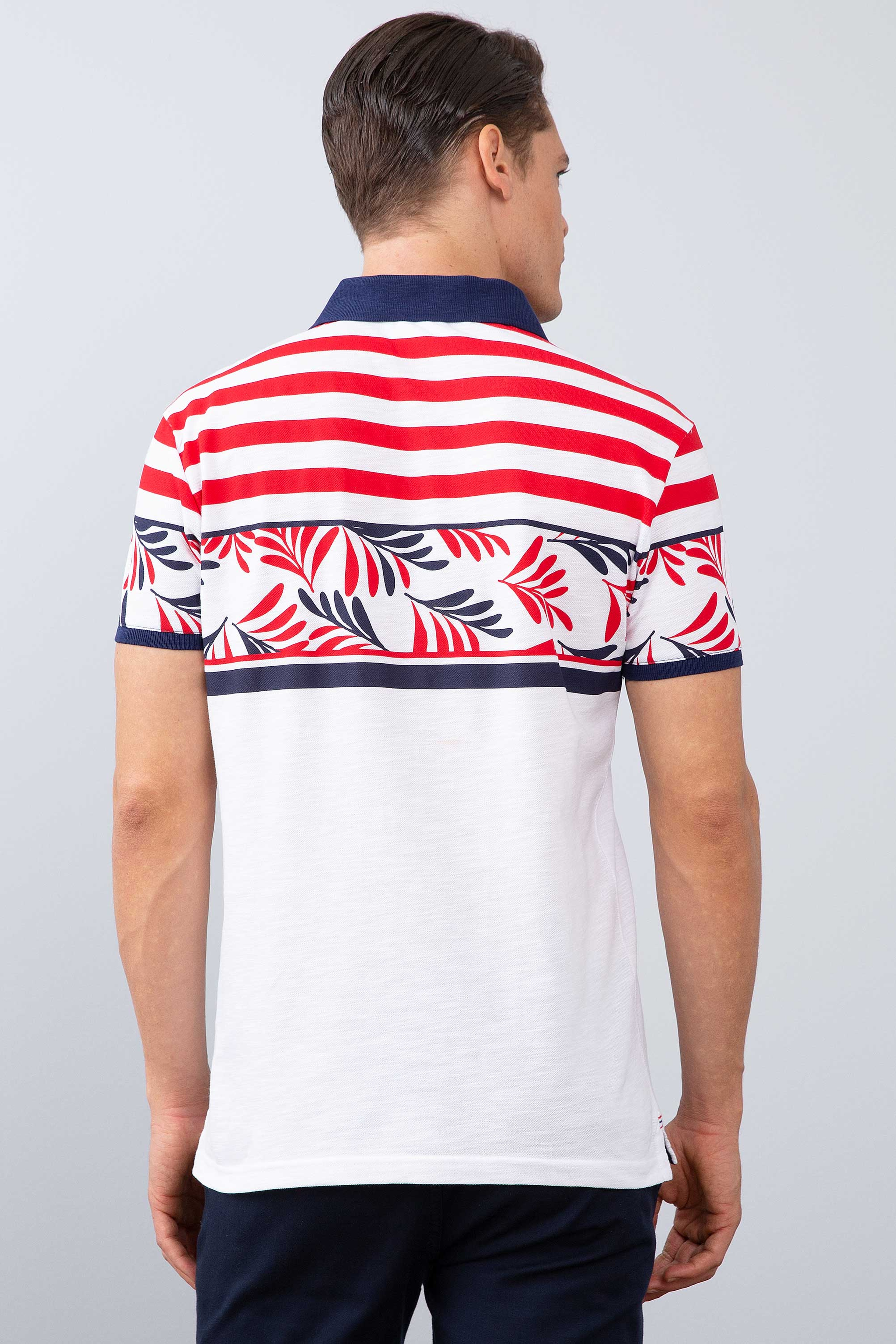 Erkek Kırmızı Polo Yaka T-Shirt - Image 3