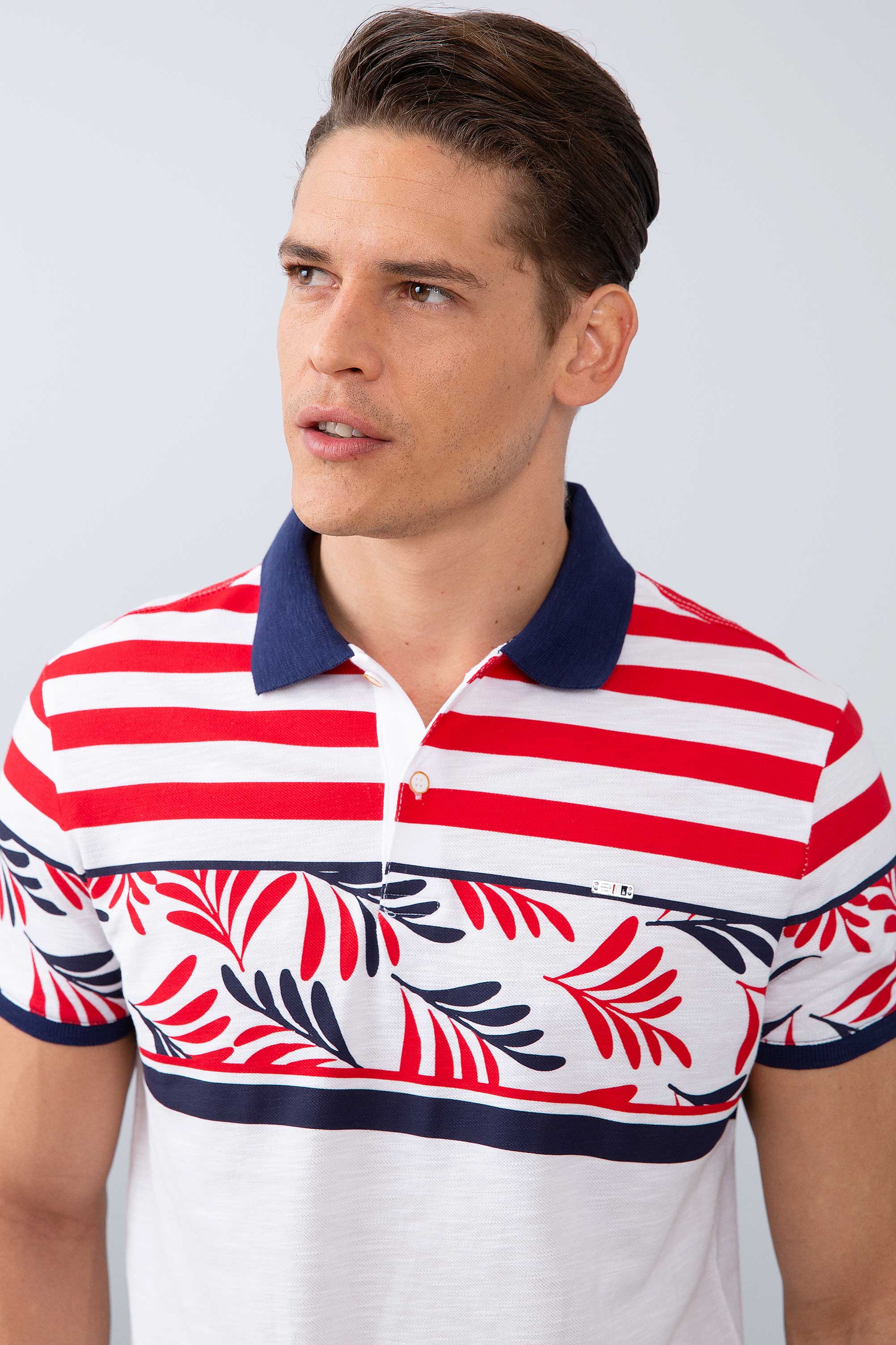 Erkek Kırmızı Polo Yaka T-Shirt - Image 2