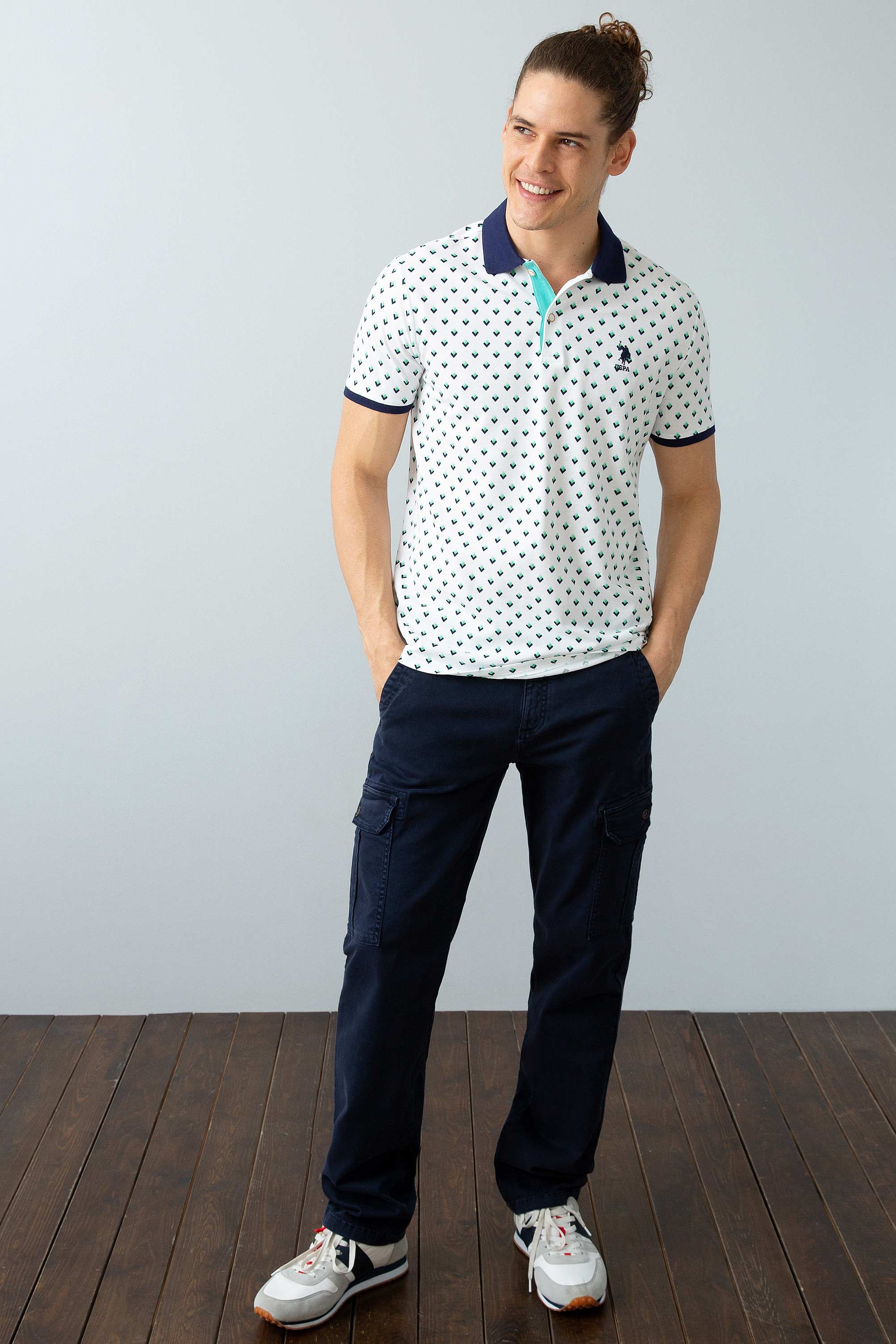 Erkek Beyaz Polo Yaka T-Shirt