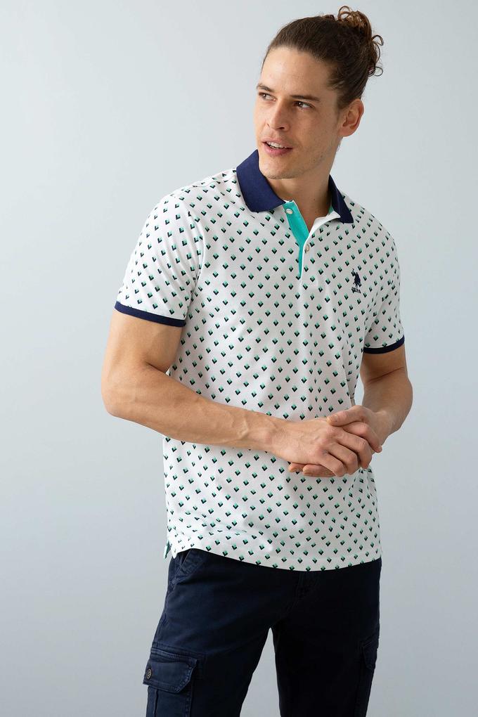 Erkek Beyaz Polo Yaka T-Shirt