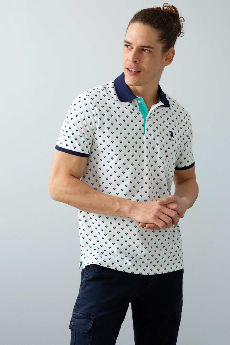 Erkek Beyaz Polo Yaka T-Shirt