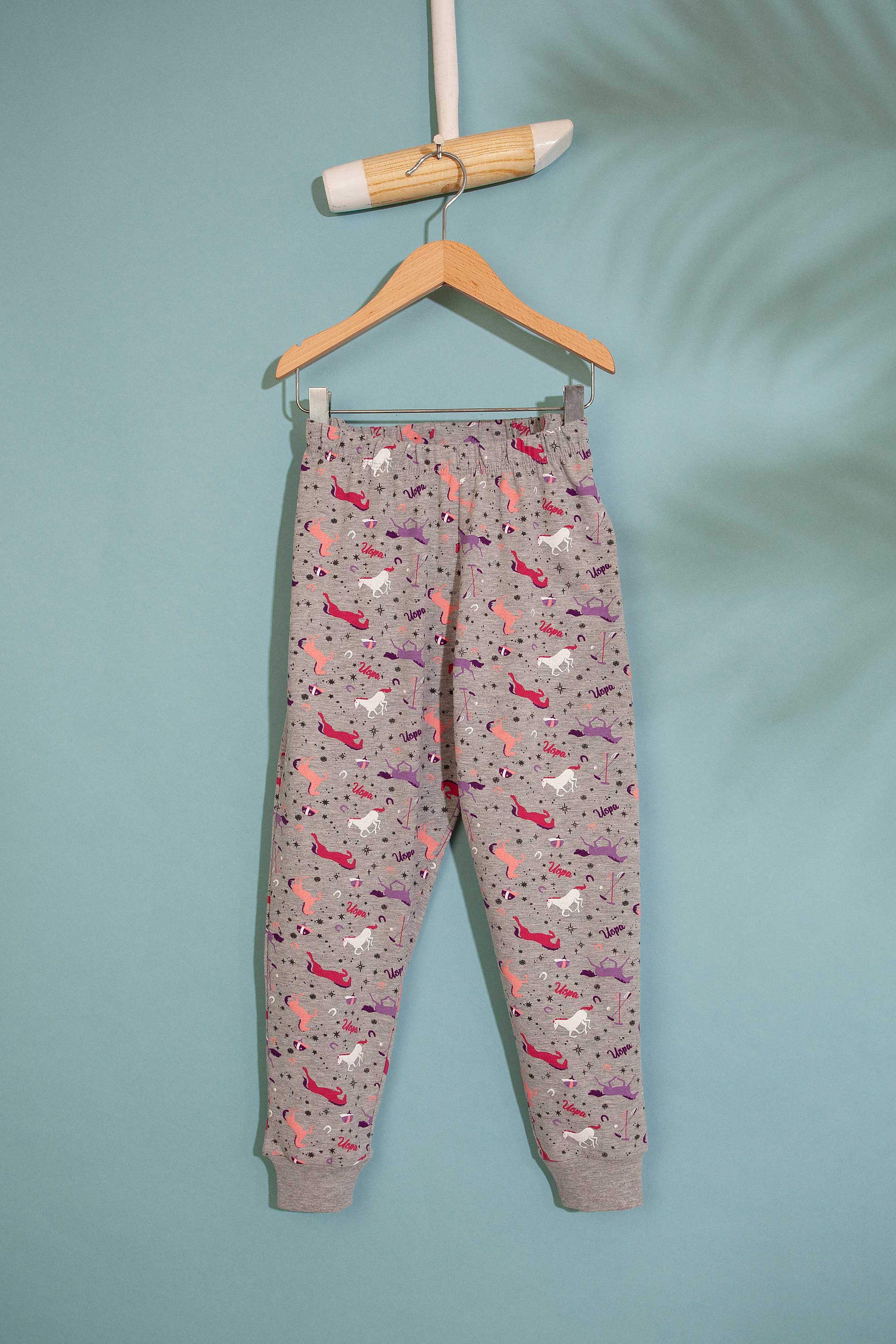 Kız Çocuk Gri Pijama Takımı
