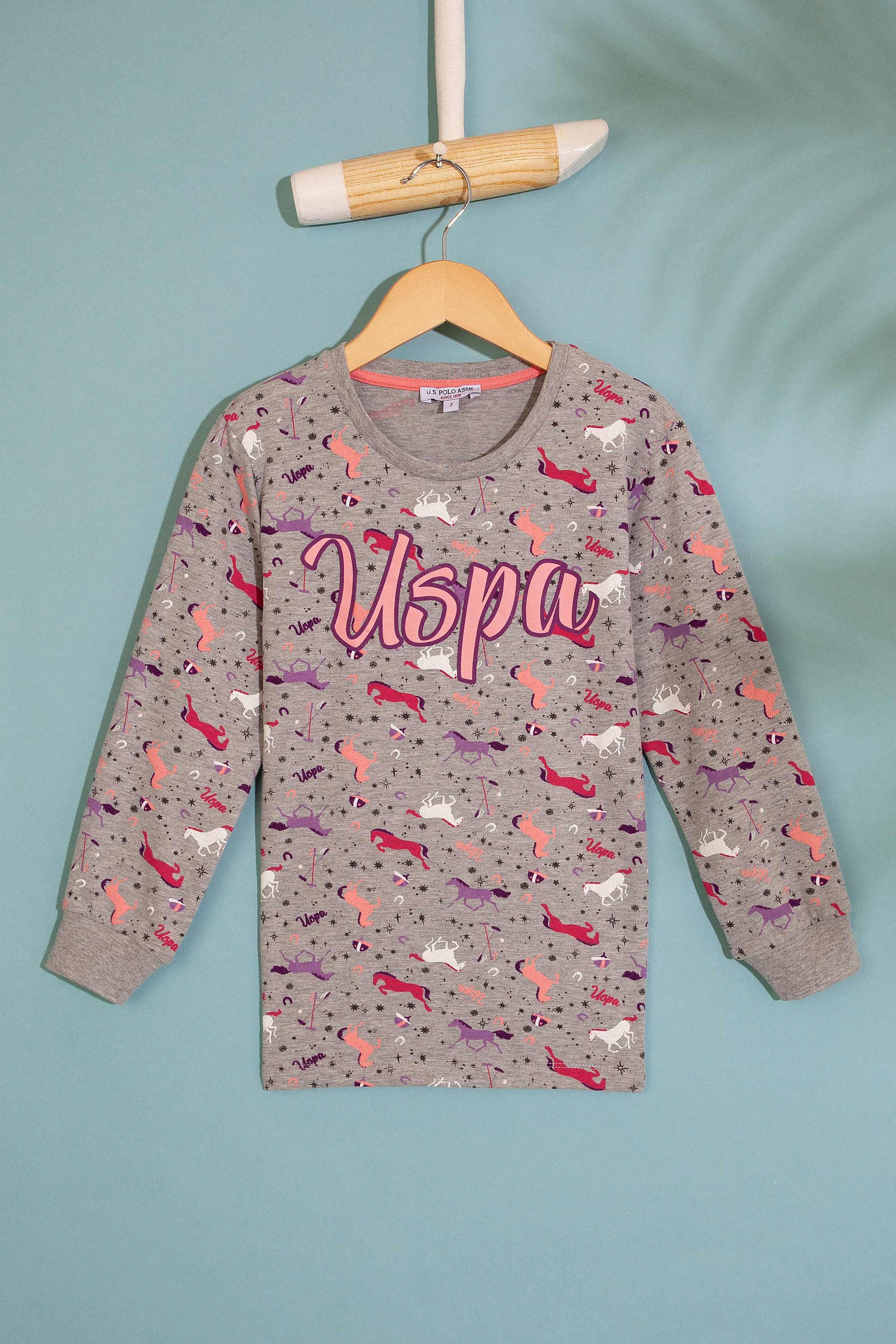 Kız Çocuk Gri Pijama Takımı - Image 2