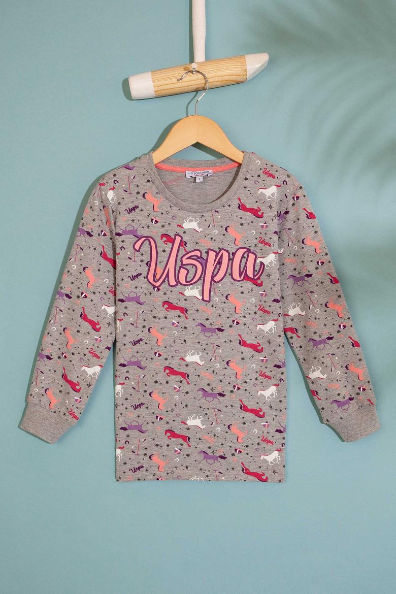 Kız Çocuk Gri Pijama Takımı - 50223185007