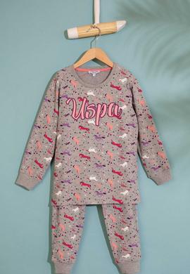 Kız Çocuk Gri Pijama Takımı - 50223185007