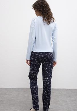 Kadın Mavi Pijama Takımı - 50223312009