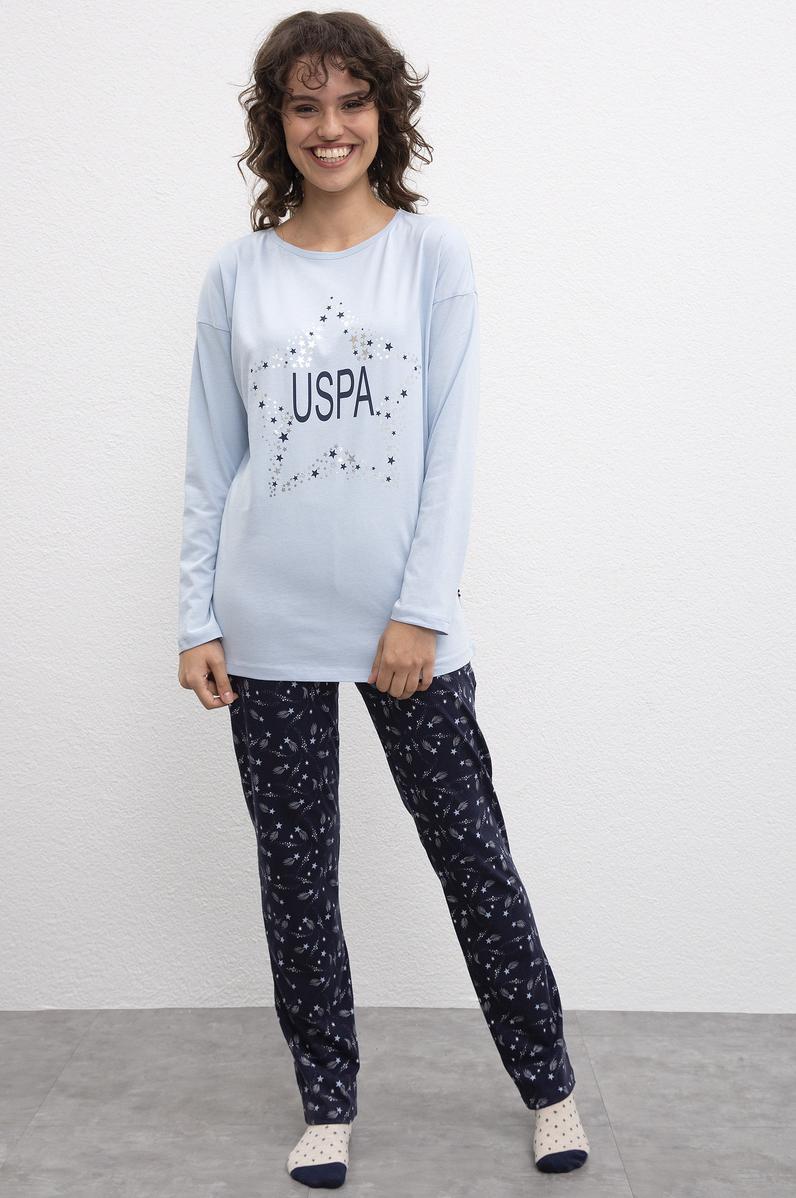 Kadın Mavi Pijama Takımı