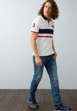 Erkek Beyaz Polo Yaka T-Shirt - 50199779003