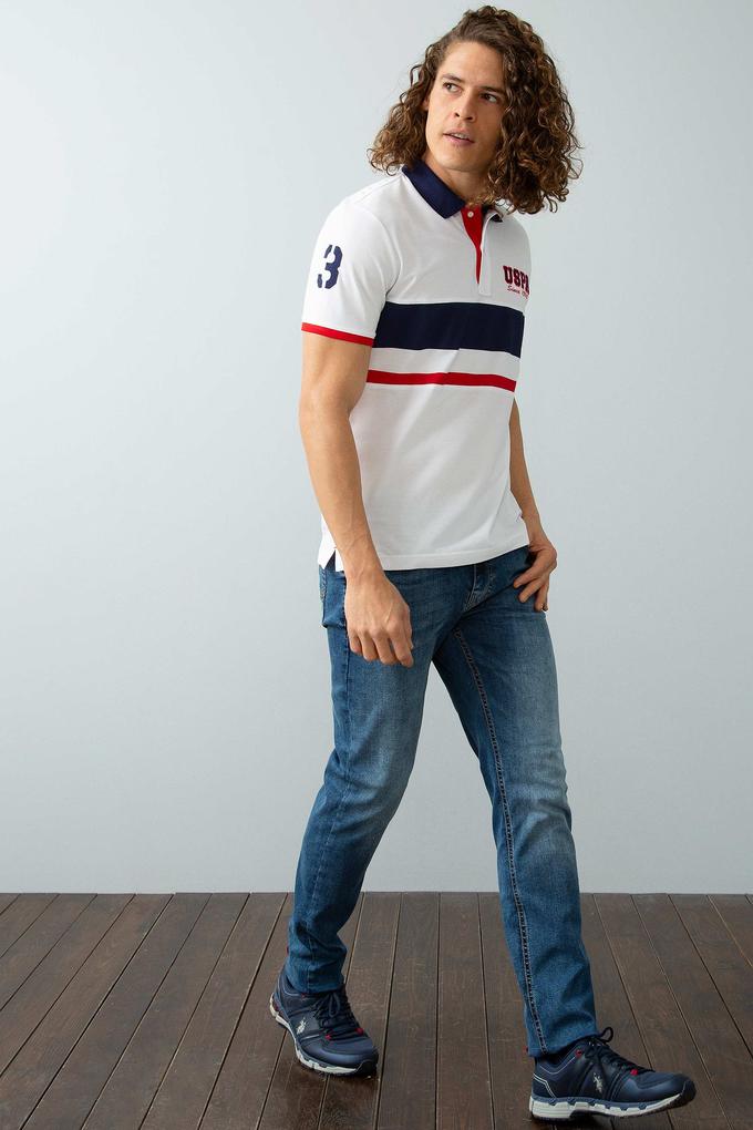 Erkek Beyaz Polo Yaka T-Shirt