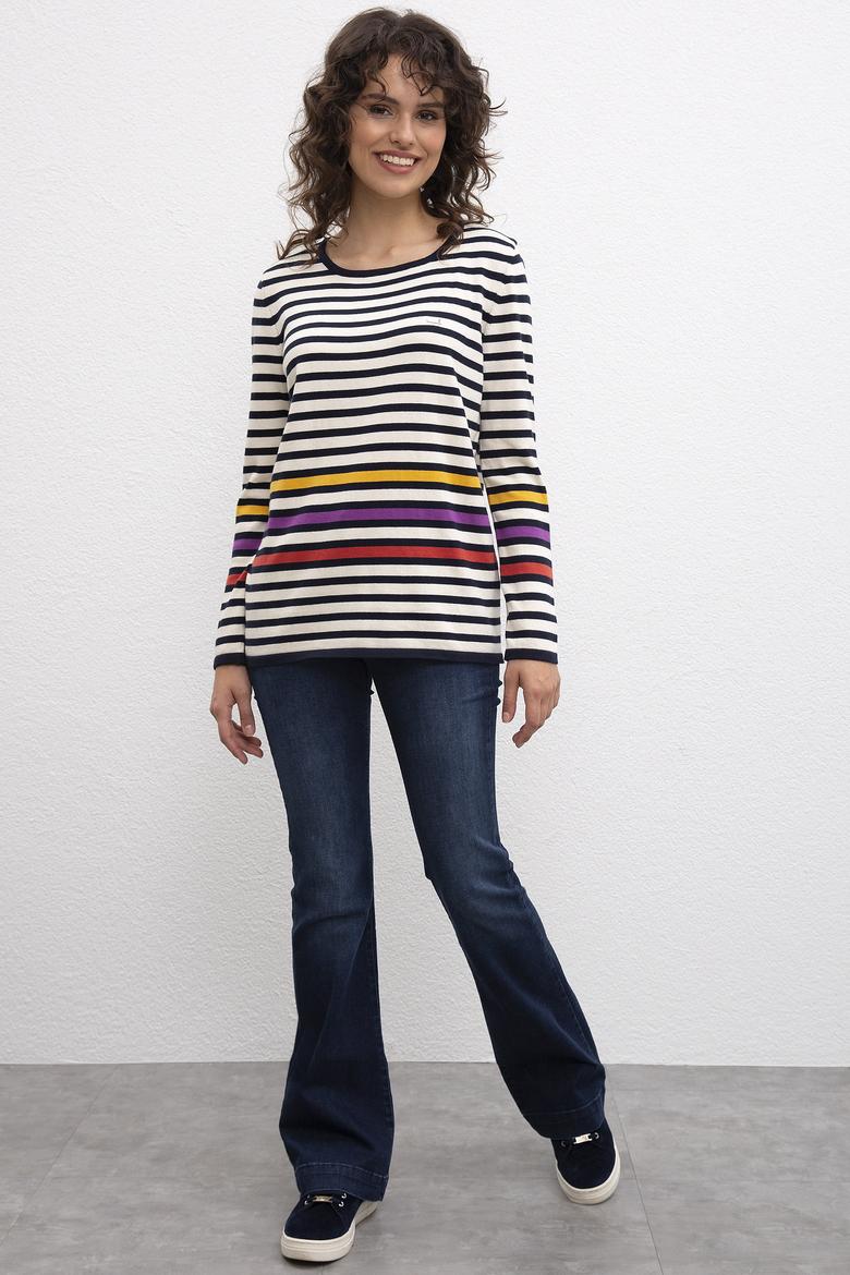 Kadın Beyaz Kazak - 50205565018