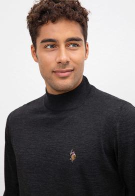 Erkek Antrasit Balıkçı Yaka Triko Kazak Basic - 50206684027