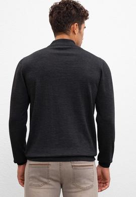 Erkek Antrasit Balıkçı Yaka Triko Kazak Basic - 50206684027