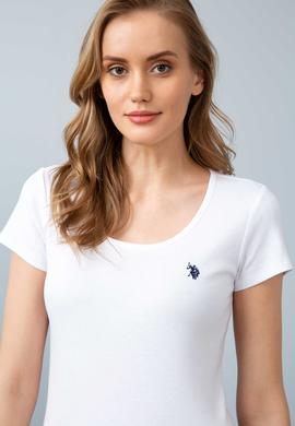 Kadın Beyaz Basic Tişört - 50204841078