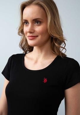 Kadın Siyah Basic Tişört - 50204841035