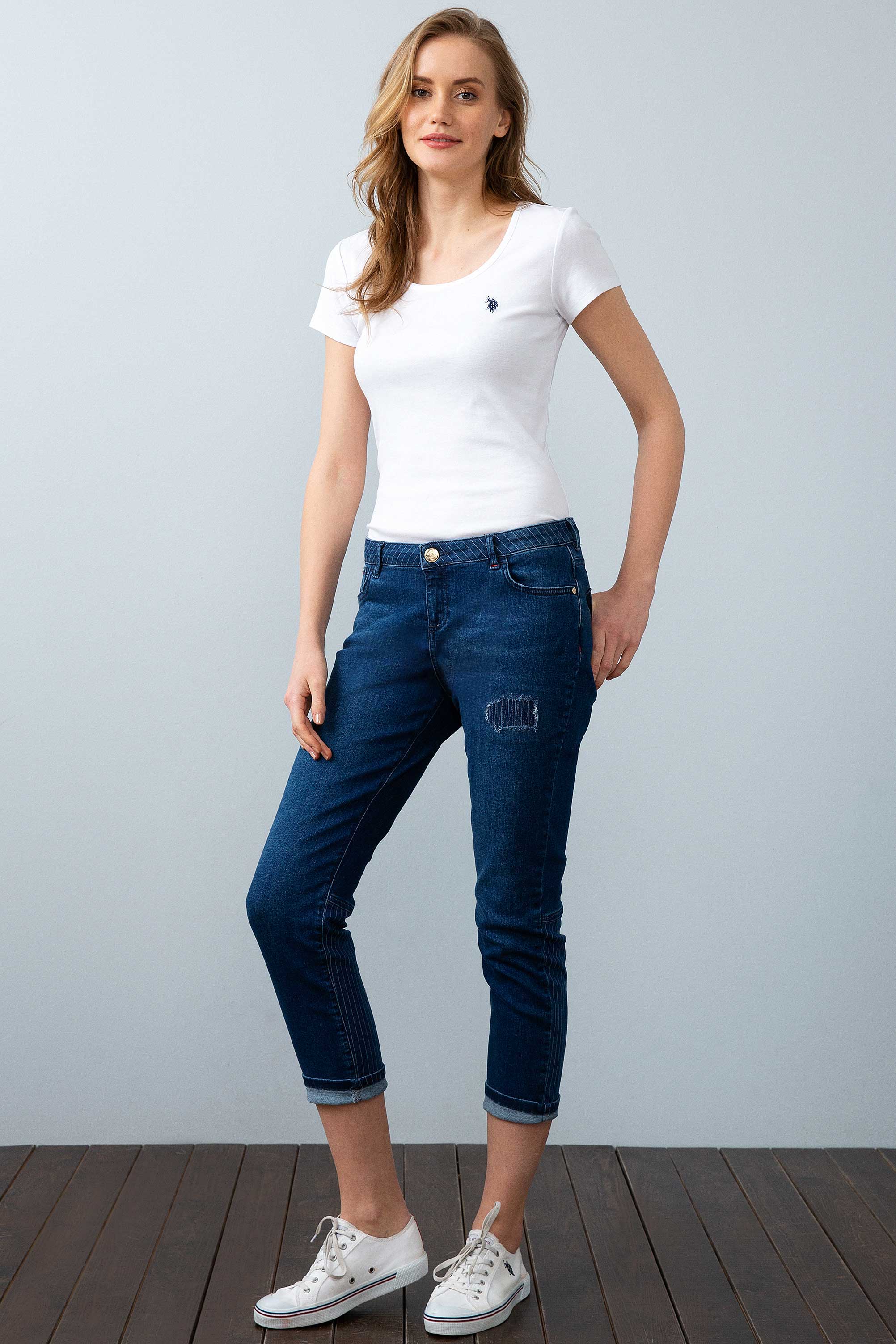Kadın Beyaz Basic Tişört