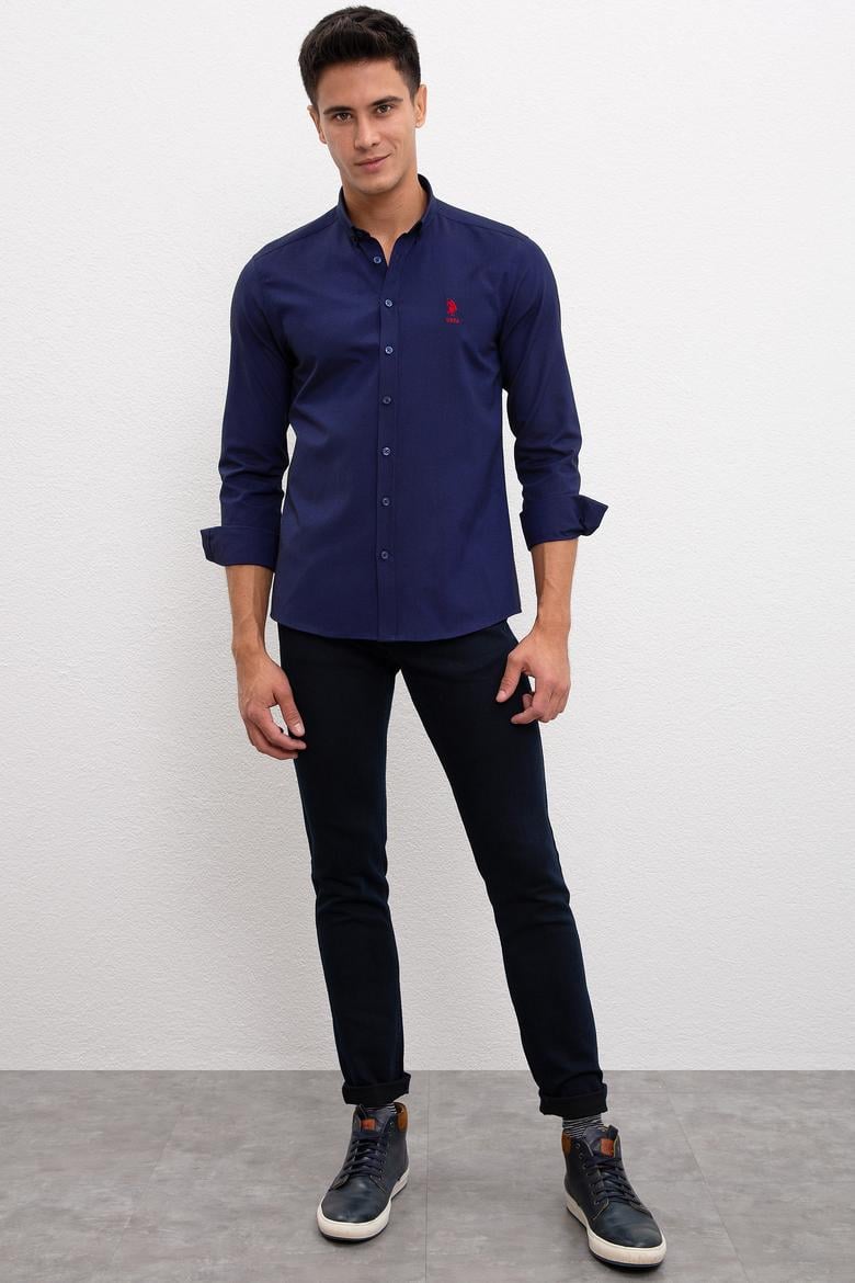 Erkek Lacivert Gömlek Uzunkol Basic - 50233224022
