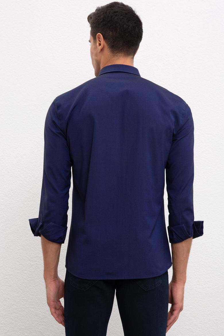 Erkek Lacivert Gömlek Uzunkol Basic - 50233224022