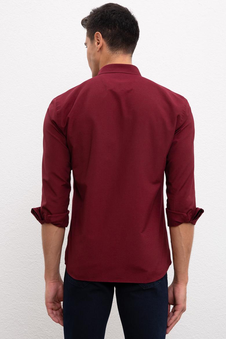 Erkek Kırmızı Gömlek Uzunkol Basic - 50218547041