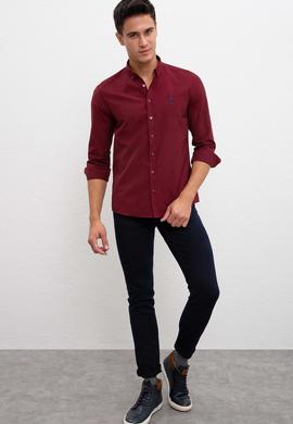 Erkek Kırmızı Gömlek Uzunkol Basic - 50218547041