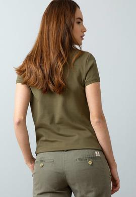 Kadın Haki Polo Yaka T-Shirt - 50198886129