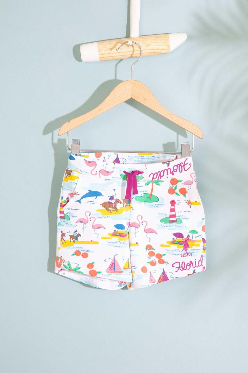 Çocuk Beyaz Örme Şort