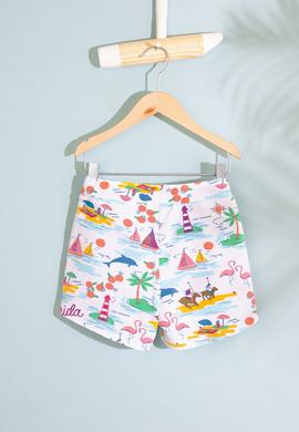 Çocuk Beyaz Örme Şort - 50202552002
