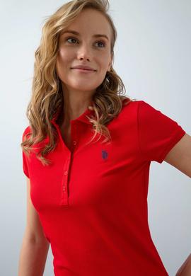 Kadın Kırmızı Basic Tişört - 50202756018