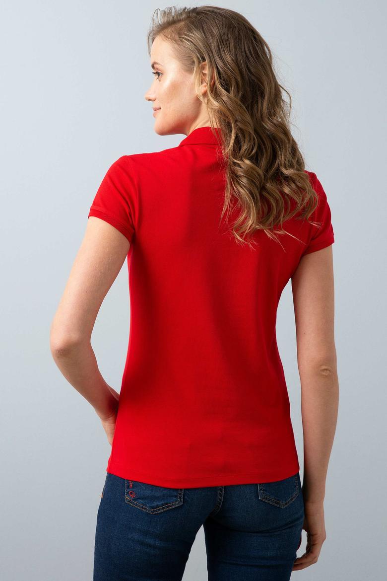 Kadın Kırmızı Basic Tişört - 50202756018