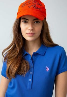 Kadın Mavi Polo Yaka T-Shirt - 50202756081