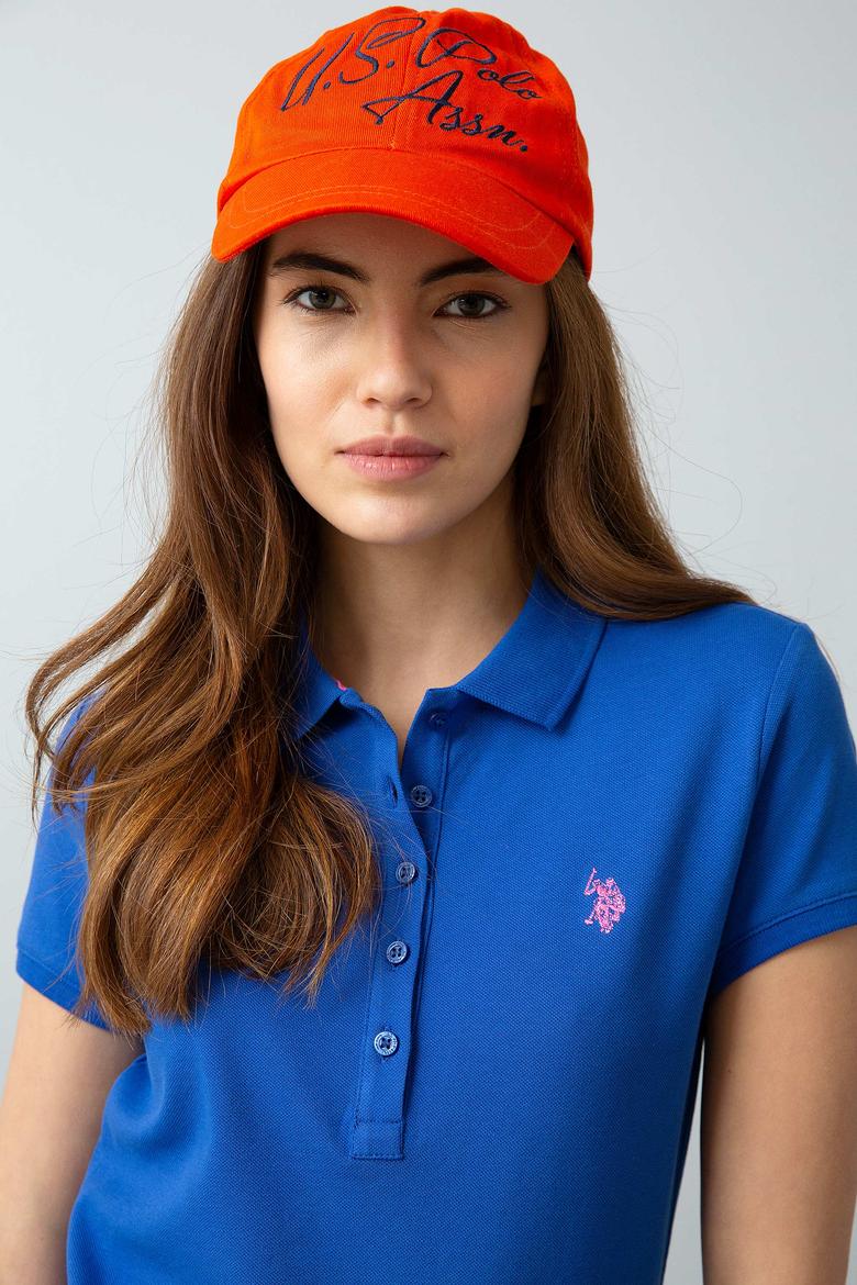 Kadın Mavi Polo Yaka T-Shirt - 50202756081