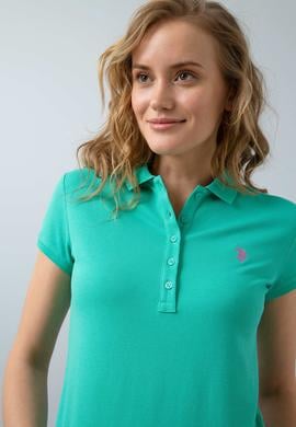 Kadın Mint Basic Polo Yaka Tişört - 50202756118