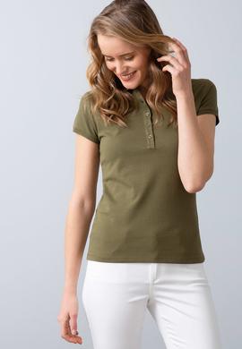 Kadın Haki Polo Yaka T-Shirt - 50202756153