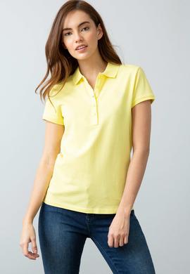 Kadın Sarı Basic Tişört - 50202756148