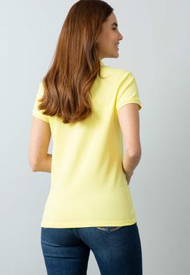 Kadın Sarı Basic Tişört - 50202756148