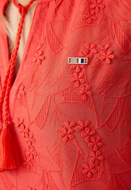 Kadın Kırmızı V - Yaka Kolsuz Tişört - 50202062013