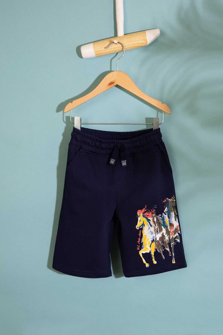 Çocuk Lacivert Örme Şort