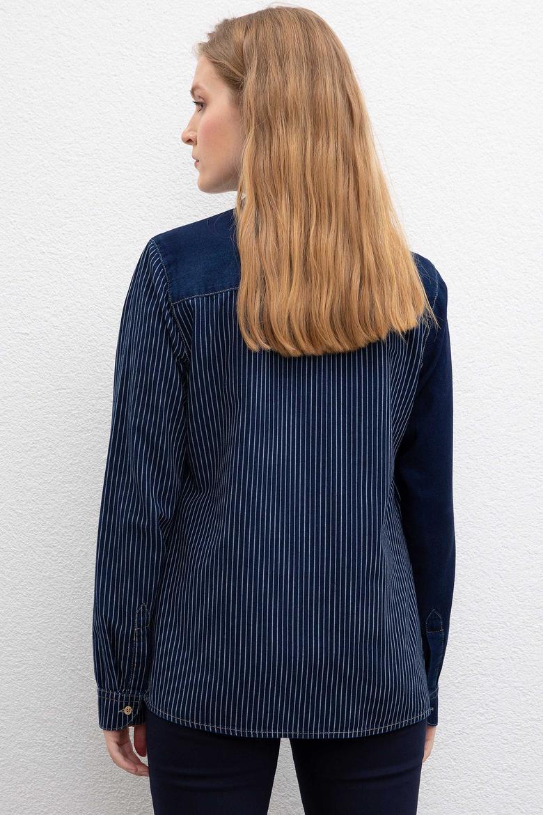Kadın Mavi Gömlek - 50209556003
